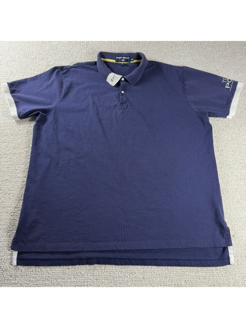 Vintage Polo Sport Ralph Lauren Team Polo Ringer Polo Shirt Blue Men’s Size XXL